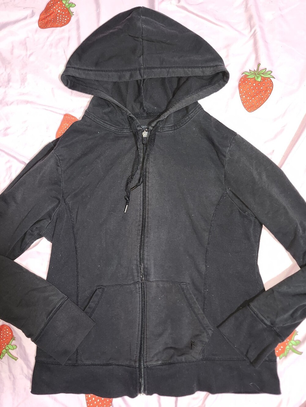 Basic black Danskin zip up hoodie women's size small